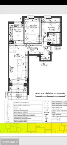 Warszawa Targówek, ul. Poborzańska Mieszkanie - 3 pokoje - 62 m2 - 4 piętro