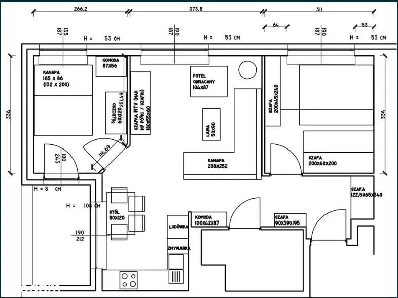 Mieszkanie 51,4 m2 (2 sypialnie i salon) -Targówek