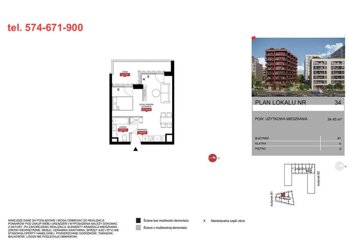 Mieszkanie na sprzedaż, 34 m², Warszawa Mokotów 