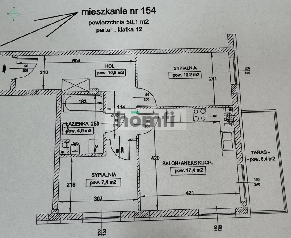 Mieszkanie do wynajęcia, 50 m², Warszawa Włochy Stare Włochy 