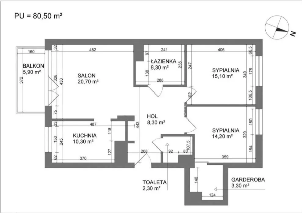 Mieszkanie na sprzedaż, 80 m², Warszawa Mokotów 