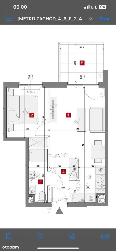 Mieszkanie 40m2, ul.Lazurowa, W-wa, z klimatyzacją