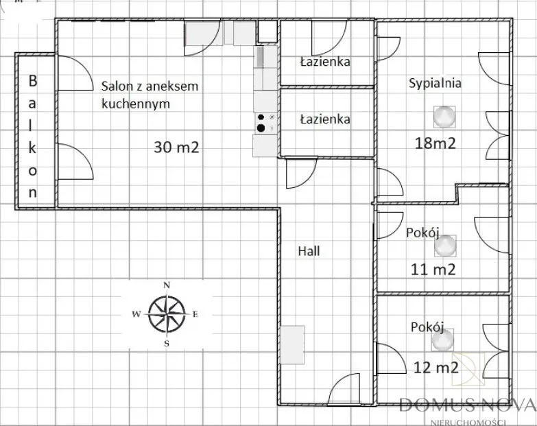 Apartament na Szczęśliwcach - 4 pokoje, 2 łazienki 