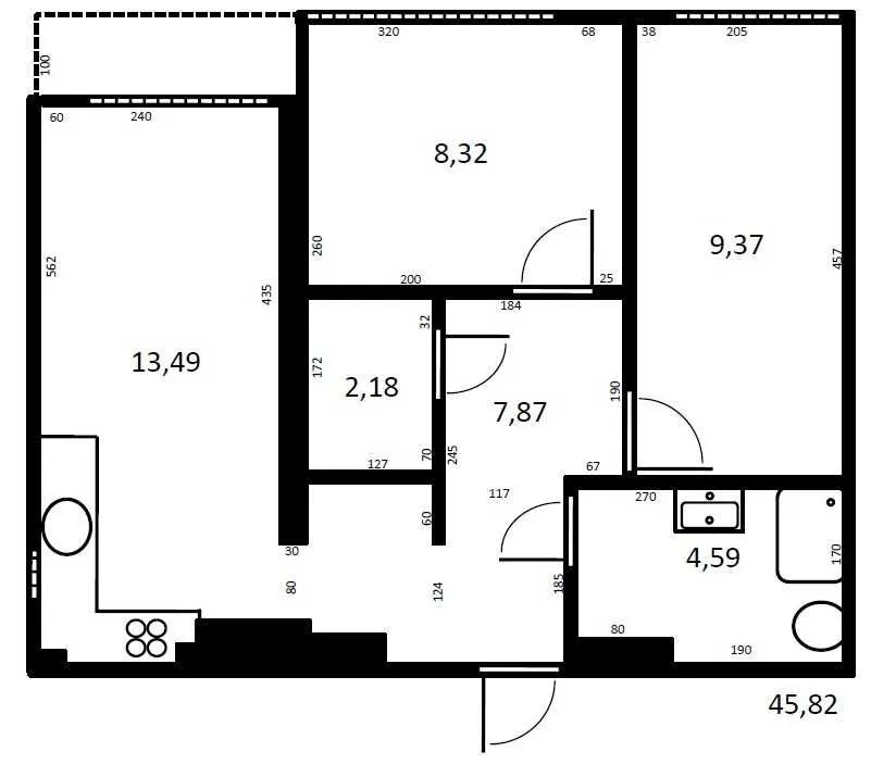 Warszawa Wola Mieszkanie - 3 pokoje - 46 m2 - 4 piętro