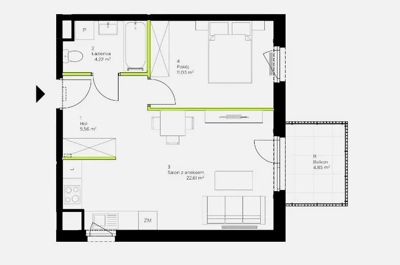 Sprzedam mieszkanie dwupokojowe: Warszawa Ochota Rakowiec , 44 m2, 777700 PLN, 2 pokoje - Domiporta.pl