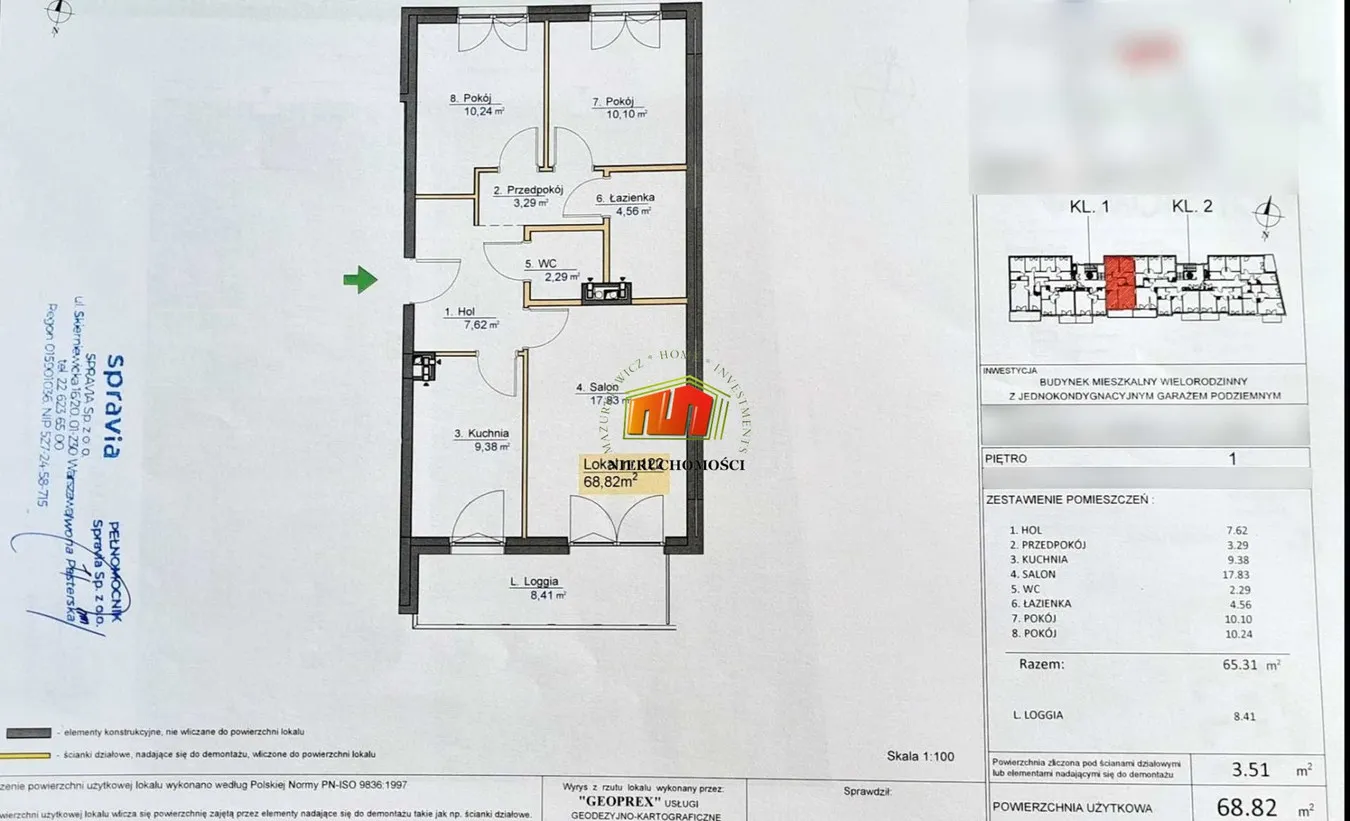 Mieszkanie na sprzedaż, 69 m², 3 pokoje Warszawa Mokotów Siekierki 