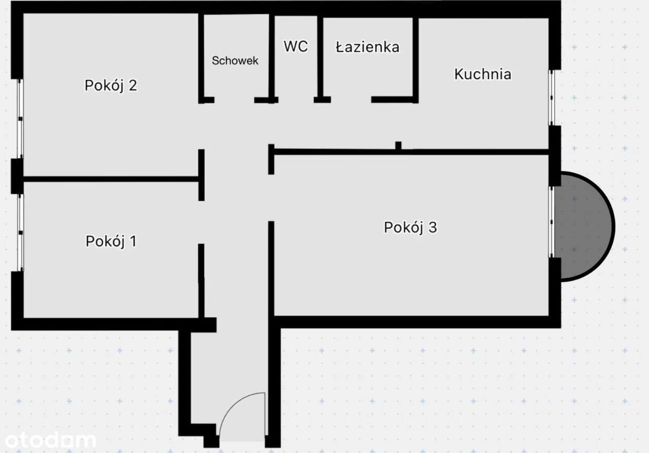 Warszawa Mokotów, Gagarina Mieszkanie - 3 pokoje - 63 m2 - 3 piętro