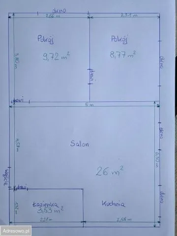 Warszawa Praga-Południe, ul. Daszowska Mieszkanie - 3 pokoje - 49 m2 - parter