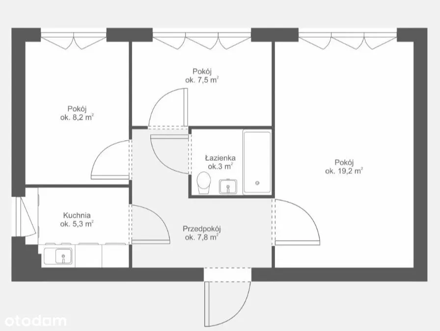 Na sprzedaż mieszkanie 50,94 m² |3 pokoje |Bielany