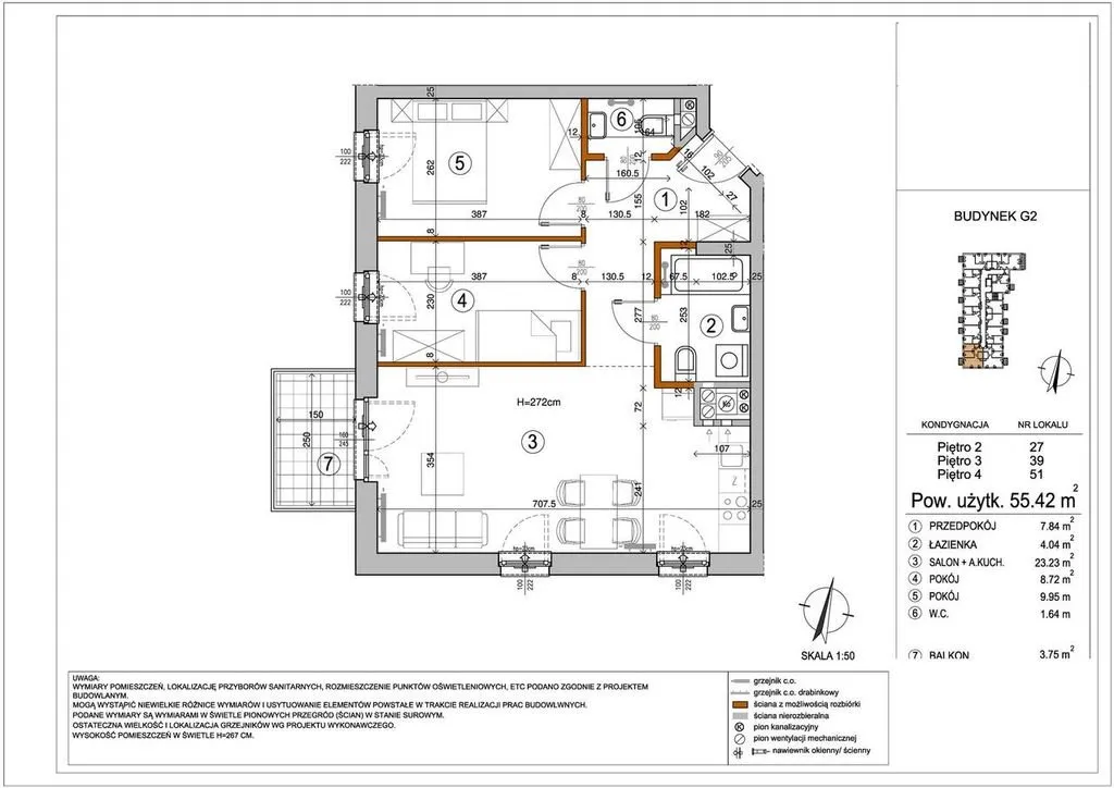 Sprzedam mieszkanie trzypokojowe: Warszawa Rembertów , ulica Chełmżyńska, 55 m2, 665040 PLN, 3 pokoje - Domiporta.pl