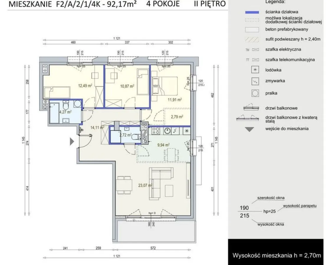 Rodzinne mieszkanie 4 pokoje 