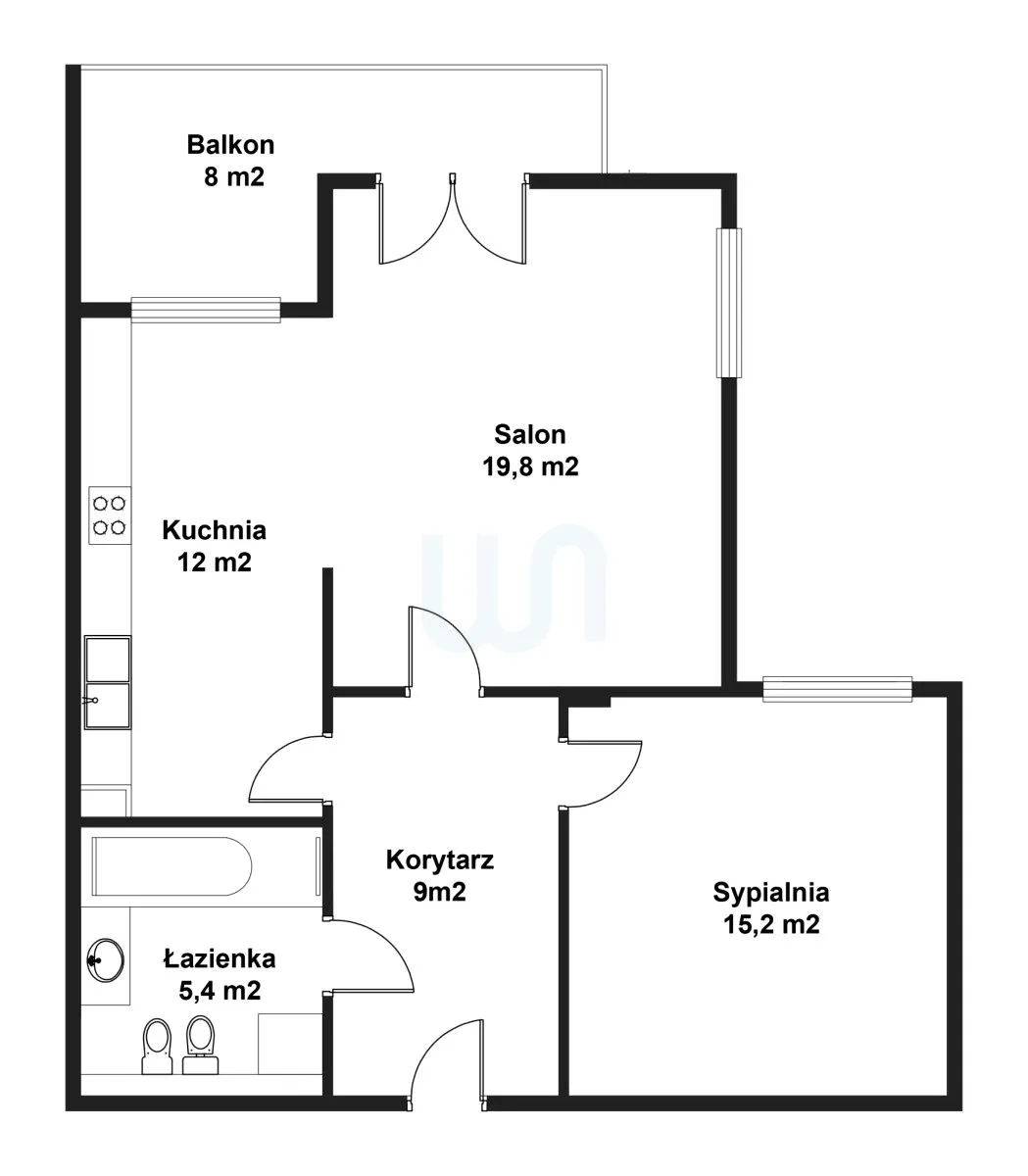 Apartament/2 pokoje/Ursynów/logia/61 m2/Metro/ 