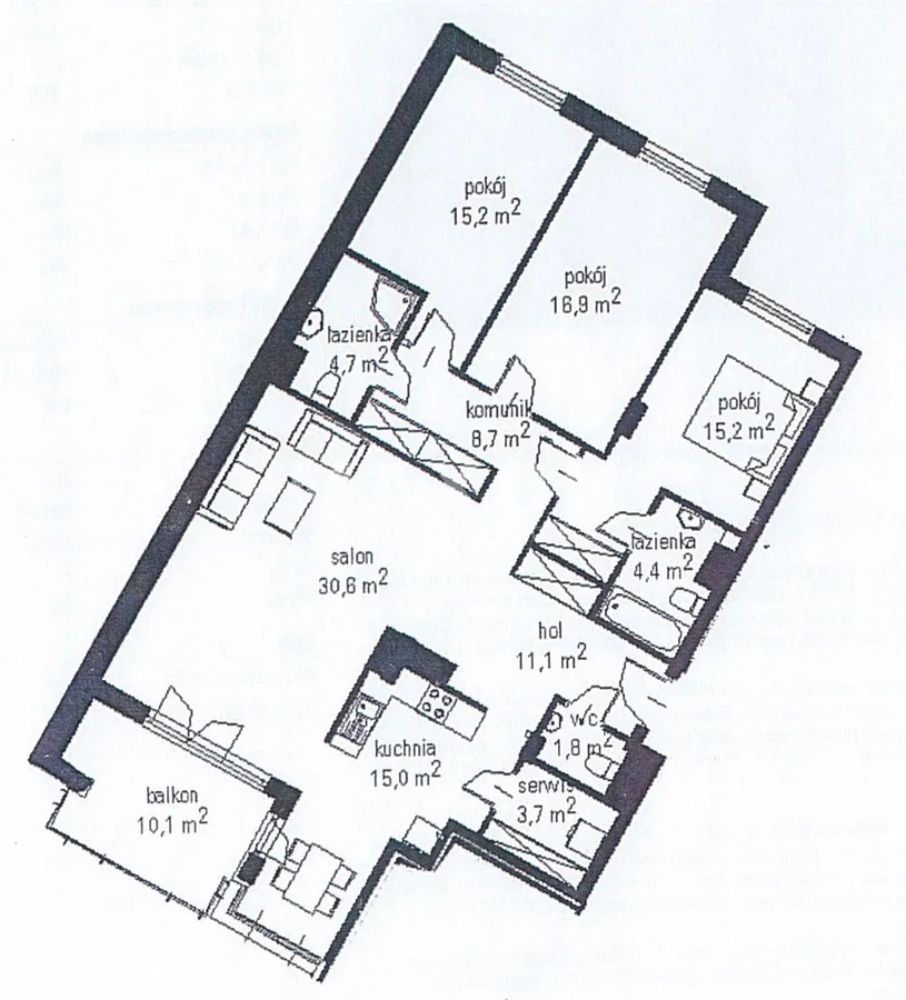 Komfortowy apartament z dużym balkonem 