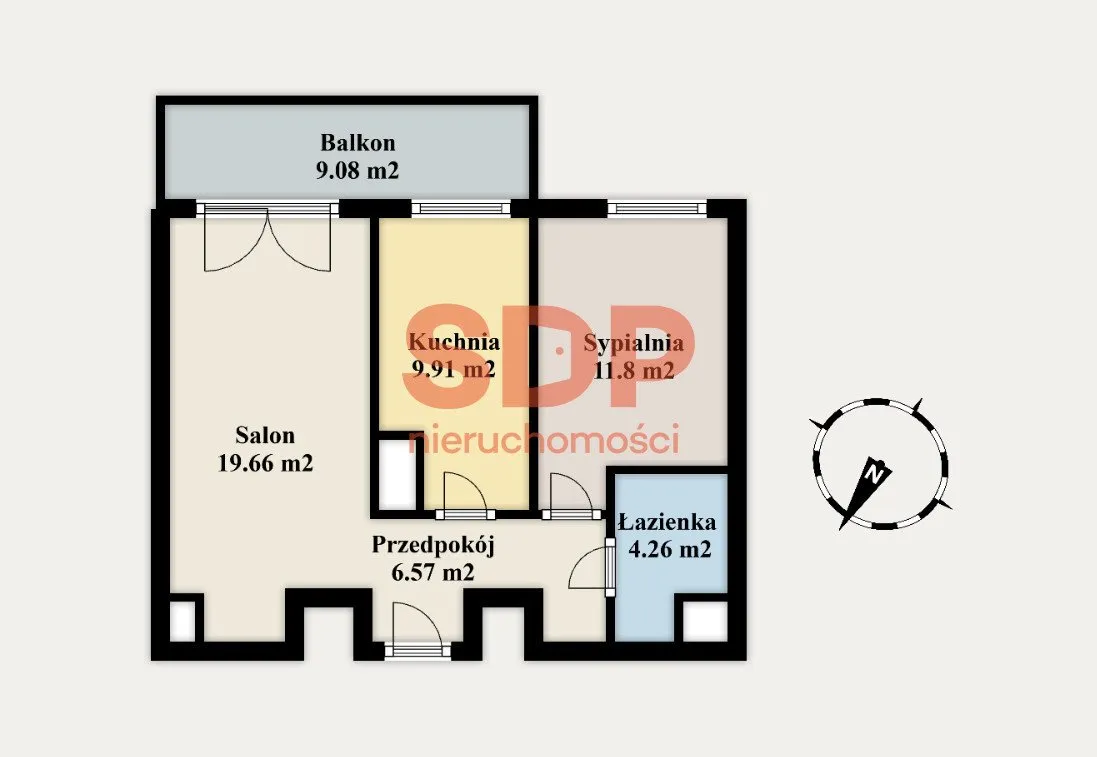 2-pokojowej mieszkanie w stanie deweloperskim 