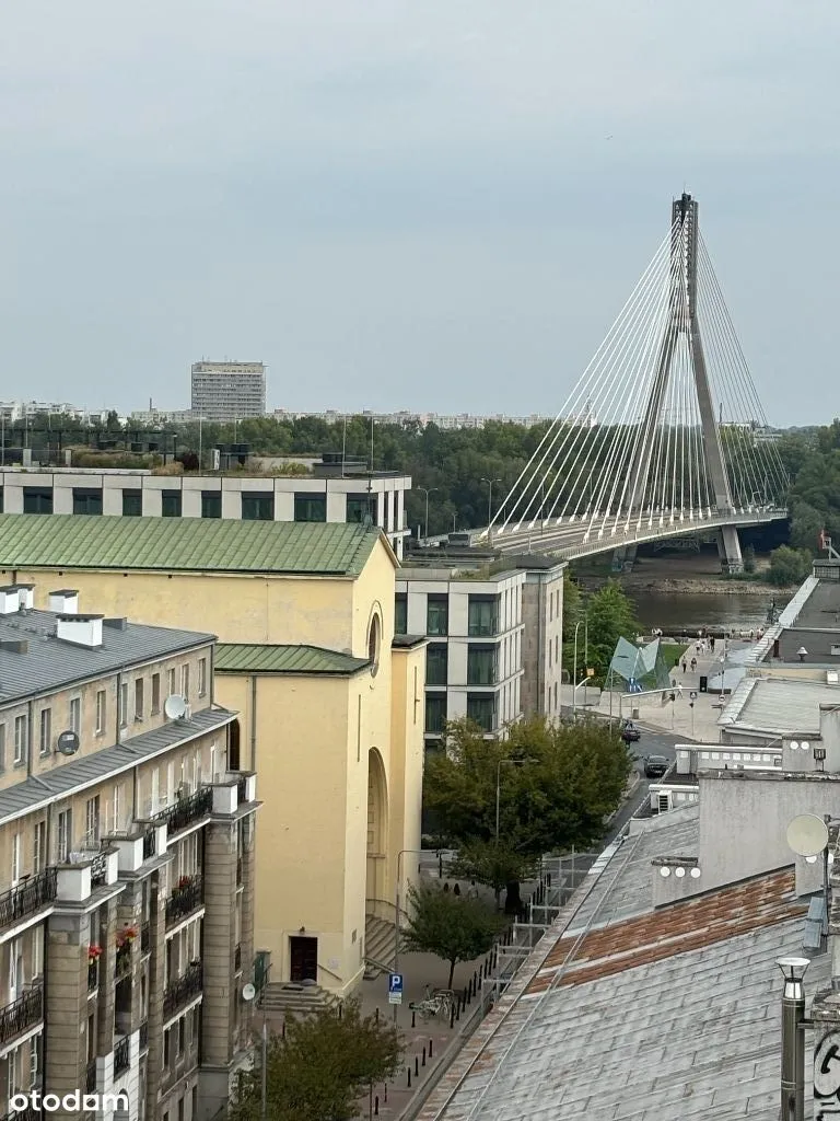 Powiśle z pięknym widokiem na Zamek Królewski i BUW 