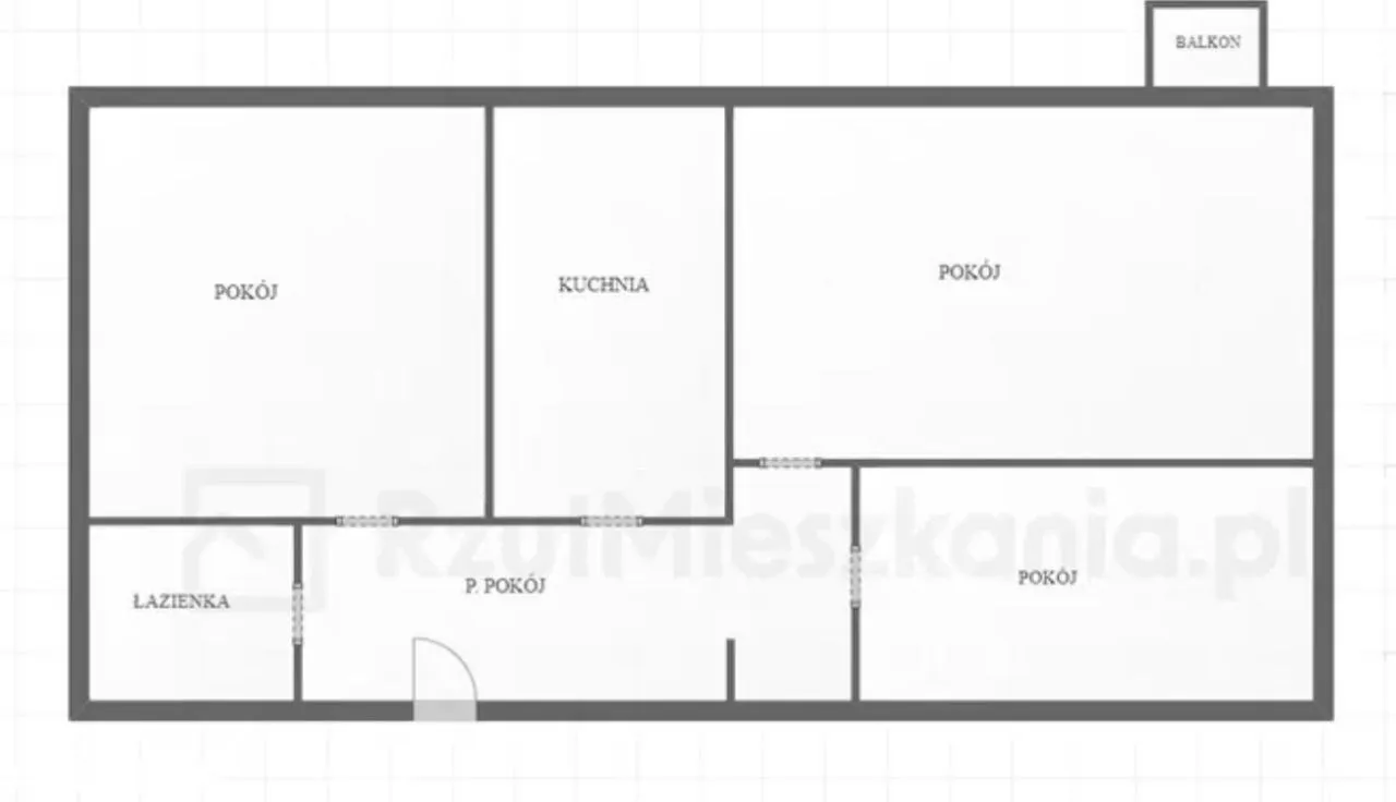 Mieszkanie 3 pokoje 56,3m2 OCHOTA 3 pokoje