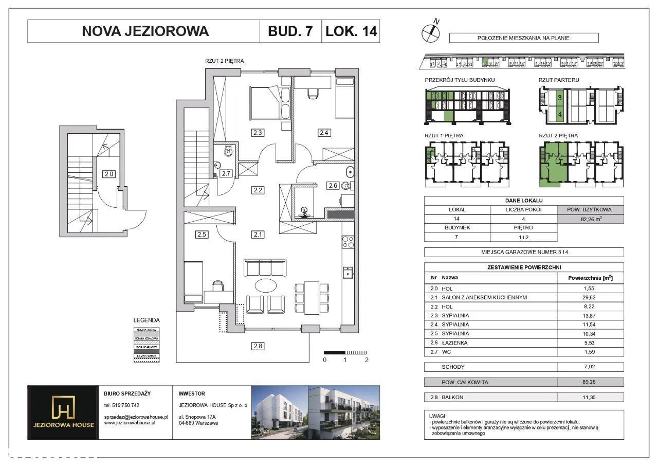 4 pok. mieszkanie + 2 miejsca GARAŻOWE w cenie