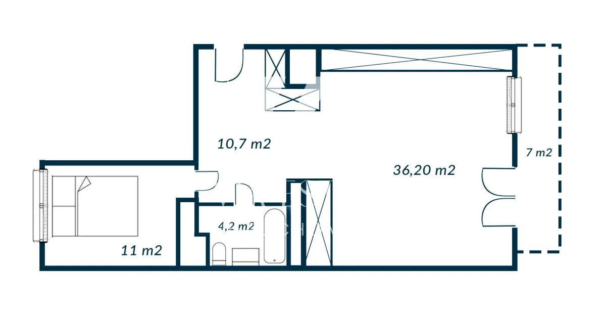 Apartament, ul. Zawiszy