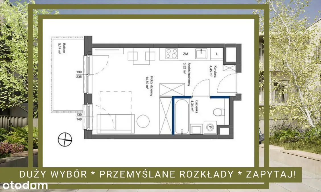 PRZEDSPRZEDAŻ * kawalerka z balkonem *10 min.Metro