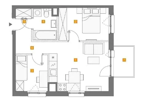 Apartament, ul. Popularna