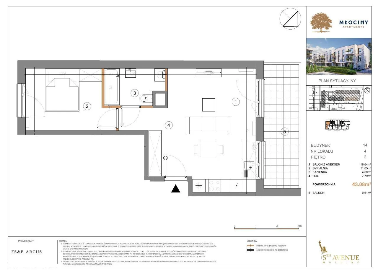 2 pok. Ostatnie Piętro LOGGIA 9m2 - METRO