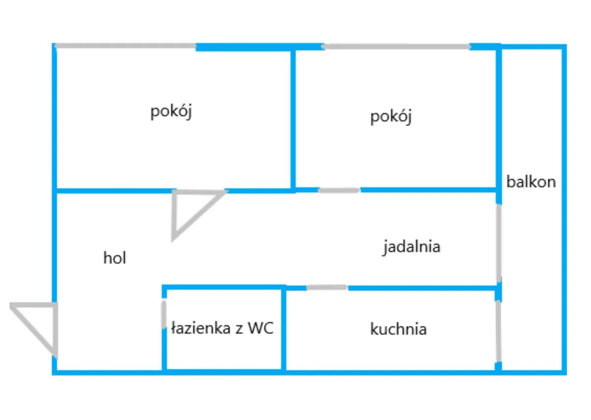 3 pokoje (46m2) z oddzielną kuchnią , Ochota 