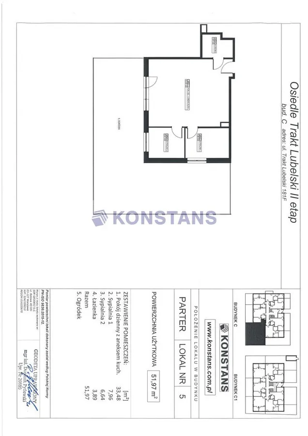 Mieszkanie na sprzedaż, 51 m², 3 pokoje Warszawa Wawer 