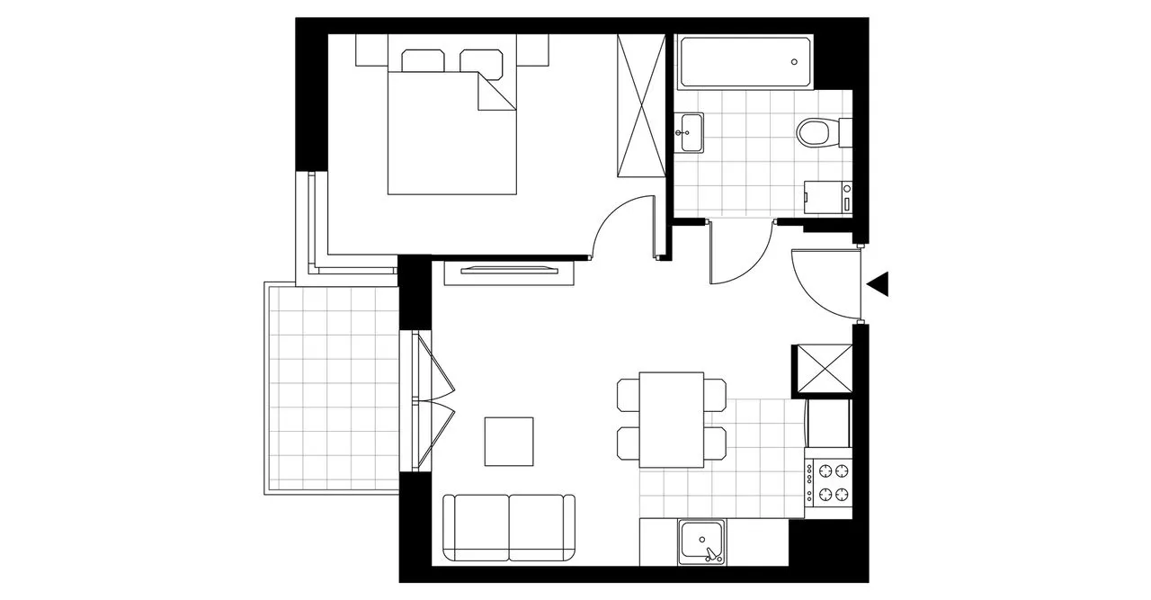 2-pokojowe mieszkanie 37m2 + balkon