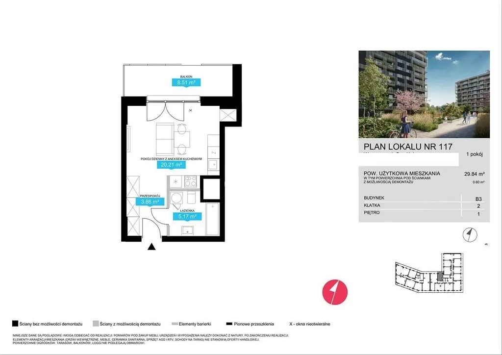 Apartament na sprzedaż za 517703 zł w Ulrychów, Wola, Warszawa