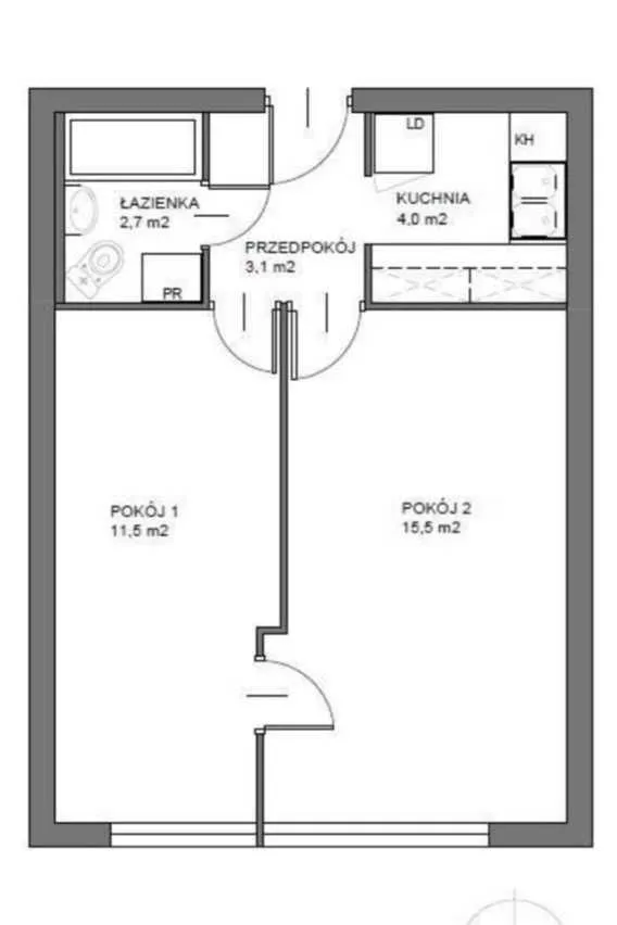 mieszkanie 37.50 m² z garażem 14.60 m², Żoliborz, Warszawa