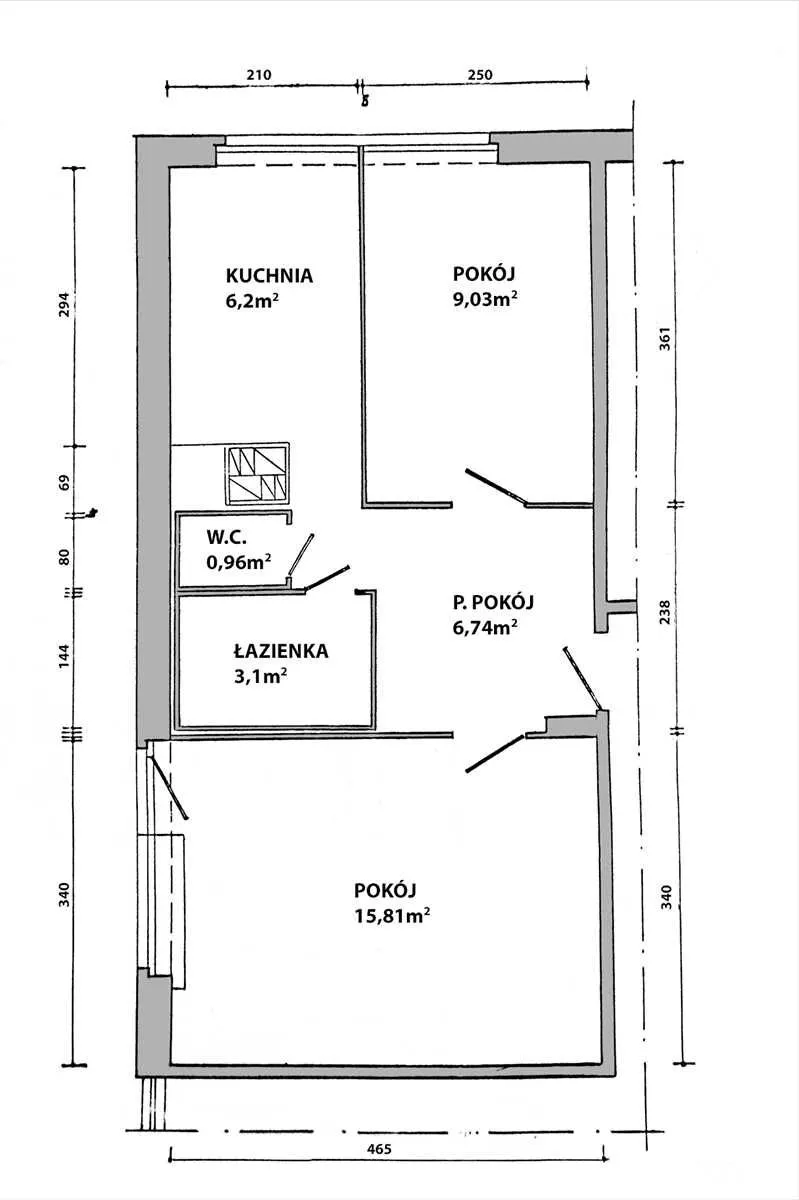 Warszawa Mokotów, ul. Kaukaska Mieszkanie - 2 pokoje - 42 m2 - parter