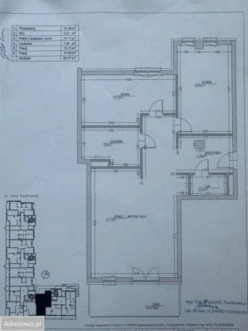 Warszawa Wola, ul. Jana Kazimierza Mieszkanie - 3 pokoje - 86 m2 - parter