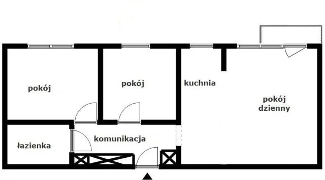 Warszawa Jelonki Mieszkanie - 3 pokoje - 50 m2 - parter