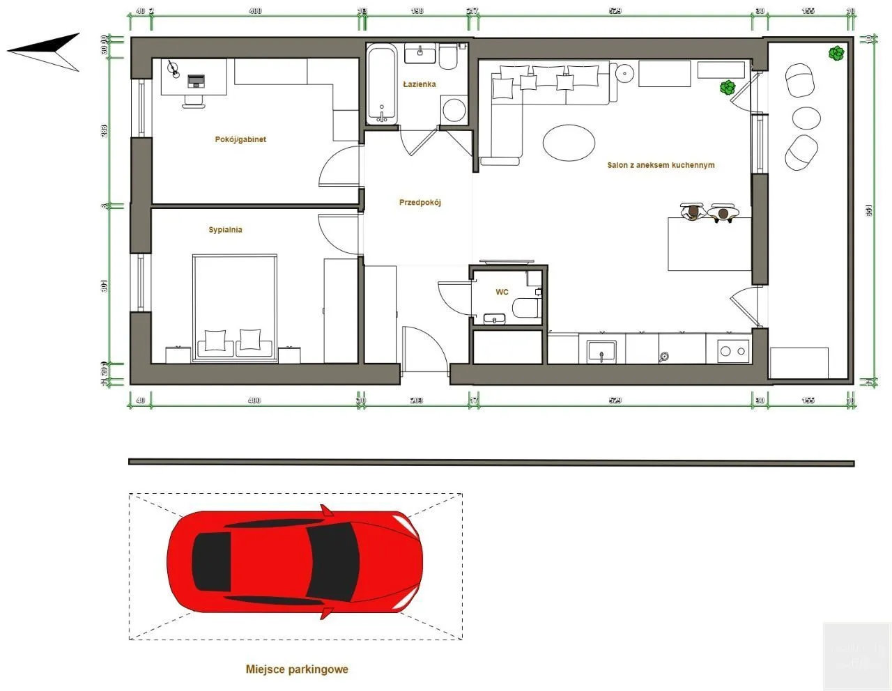 Nowoczesne 3pokoje | Balkon | Parking | Wyposażone