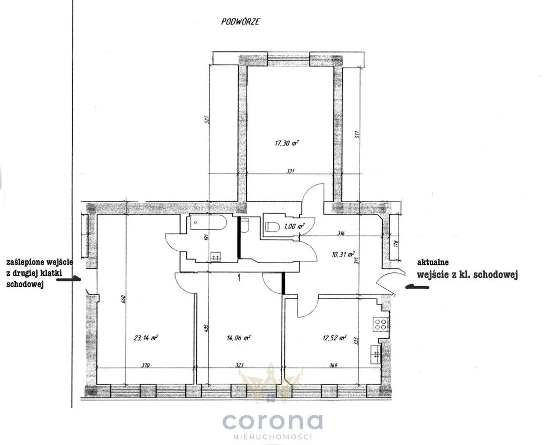 Dwa mieszkania 44m2 i 41m2 Wilcza/zakup łącznie 