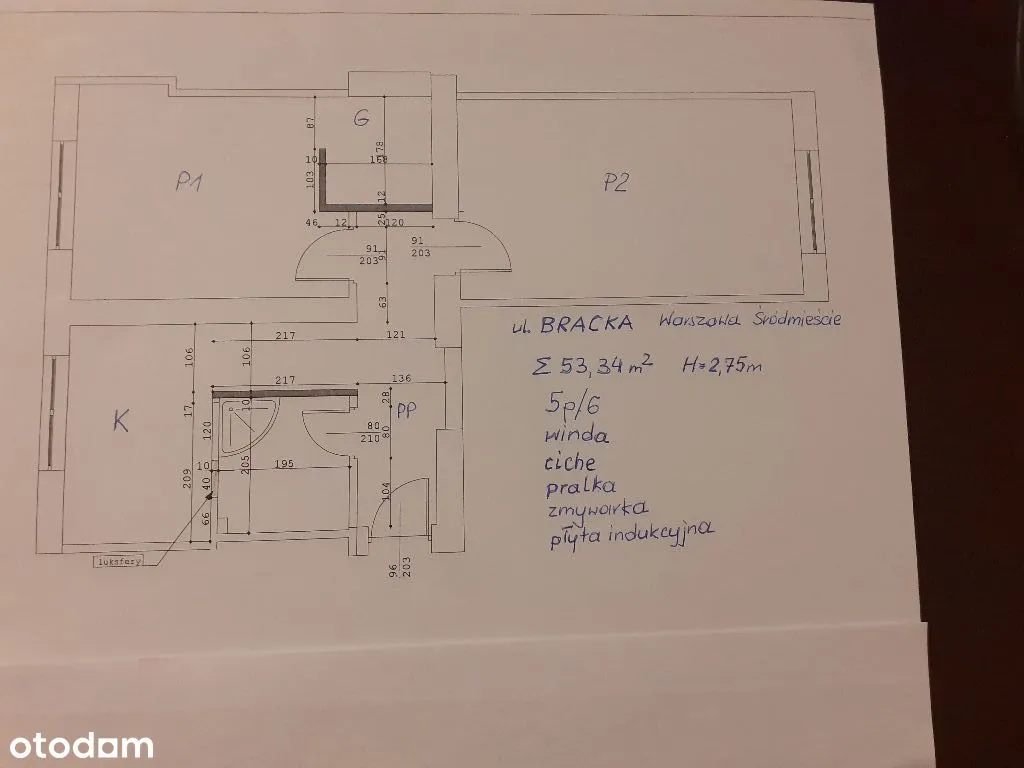 Dwa oddzielne pokoje Śródm. Bracka 11 pow.53,34