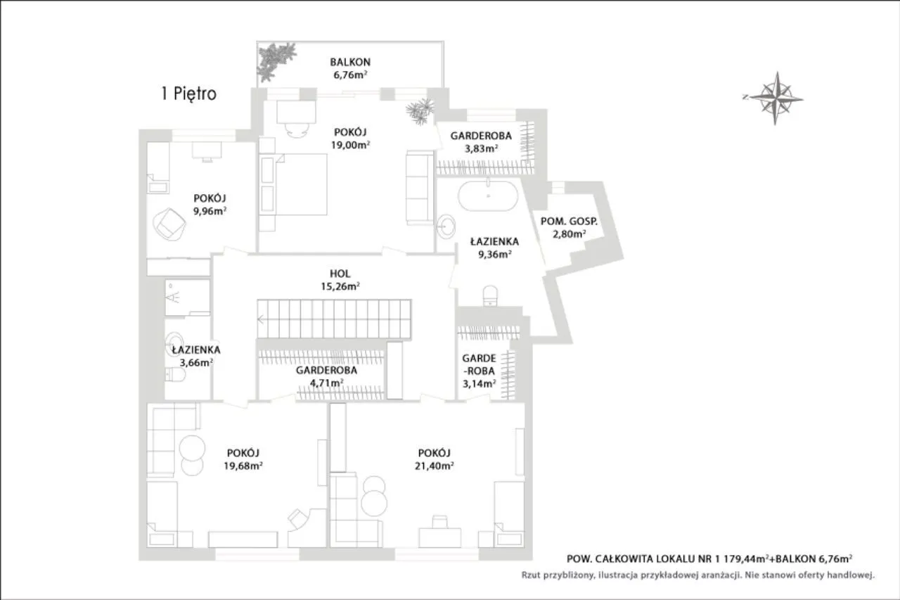 Komfortowy apartament z 4 sypialniami na Ochocie