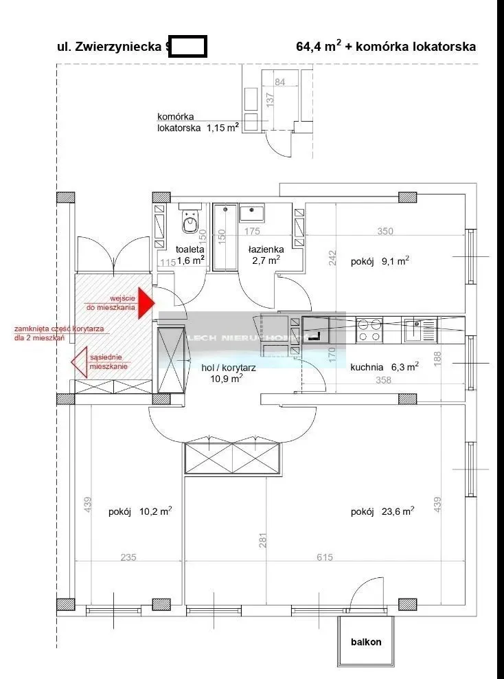 Sprzedam mieszkanie trzypokojowe: Warszawa Mokotów , ulica Zwierzyniecka, 63 m2, 962000 PLN, 3 pokoje - Domiporta.pl