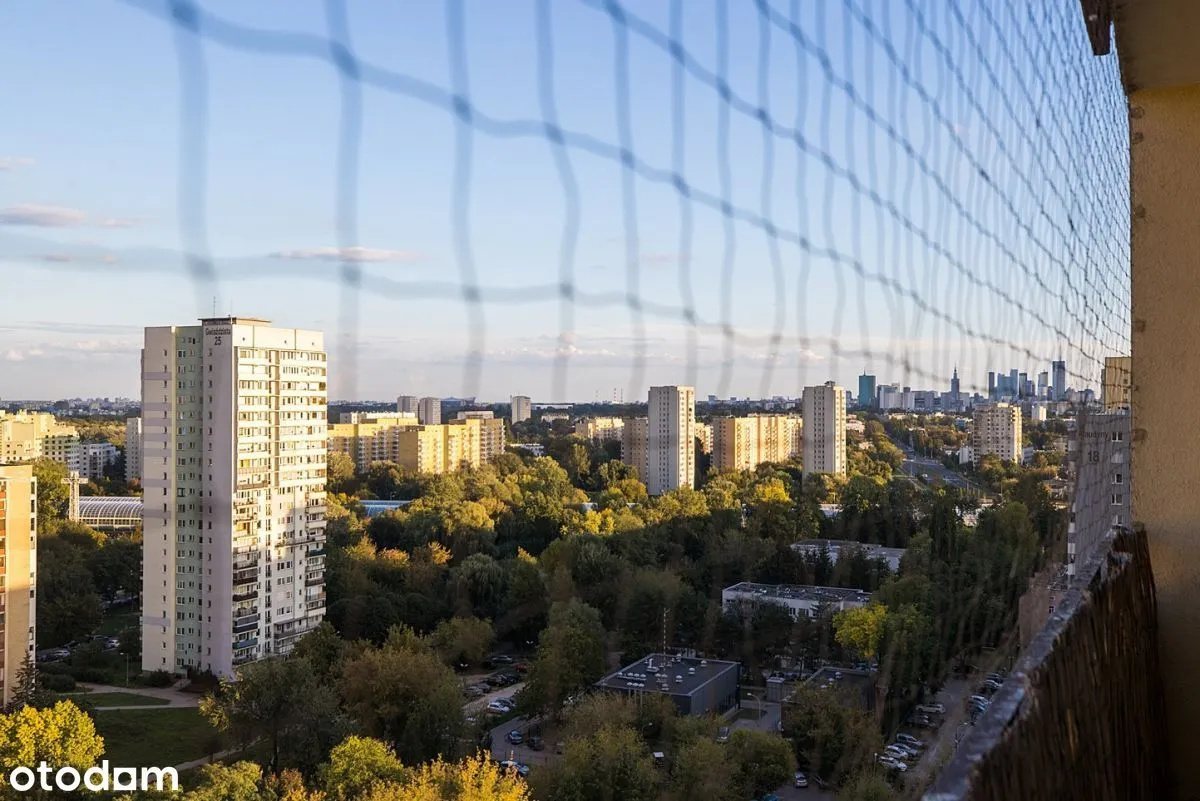 Kawalerka z widokiem na panoramę Warszawy,Bielany 