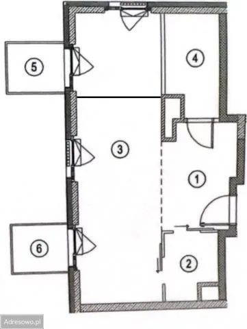 Warszawa Mirów, ul. Krochmalna Mieszkanie - 2 pokoje - 44 m2 - 3 piętro