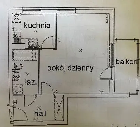 Warszawa Nowodwory, ul. Pasłęcka Mieszkanie - 2 pokoje - 38 m2 - 8 piętro