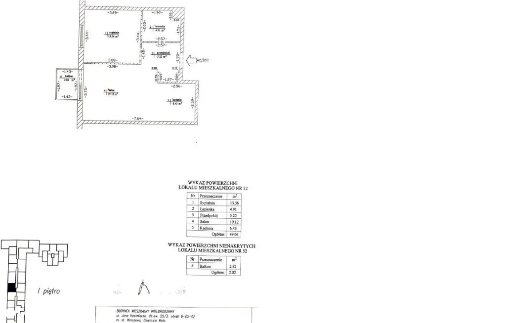 WOLA 2 pokoje 56 m2 Jana Kazimierza balkon piwnica