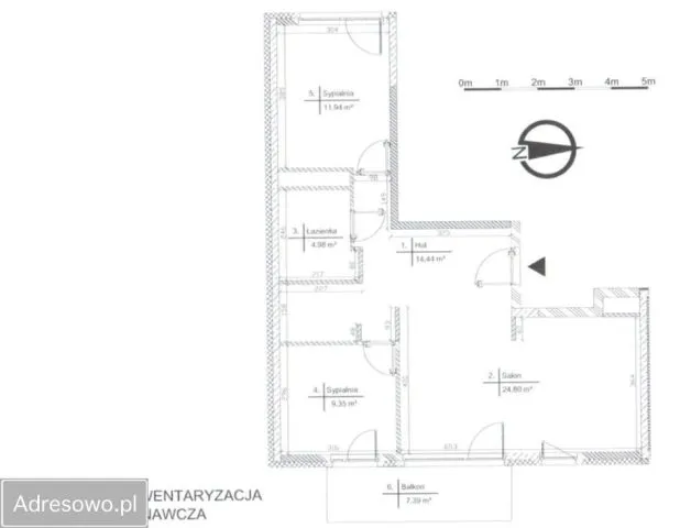 Warszawa Bielany, ul. Sokratesa Mieszkanie - 3 pokoje - 66 m2 - 6 piętro