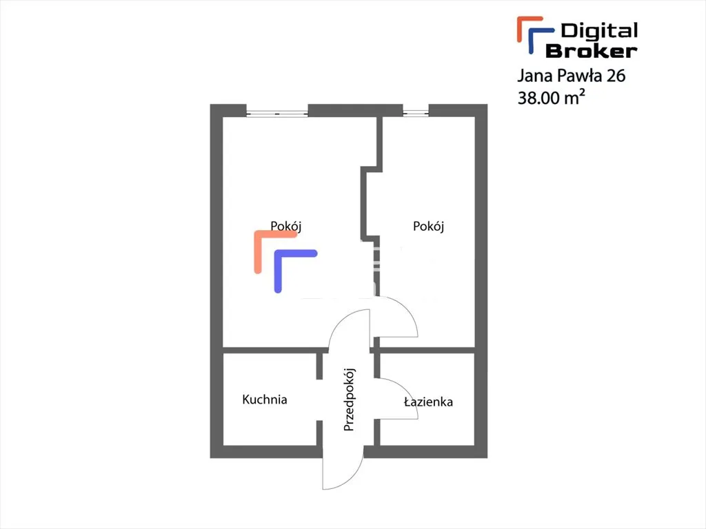 2 pokoje w centrum Jana Pawła & Grzybowska 9 z 15 