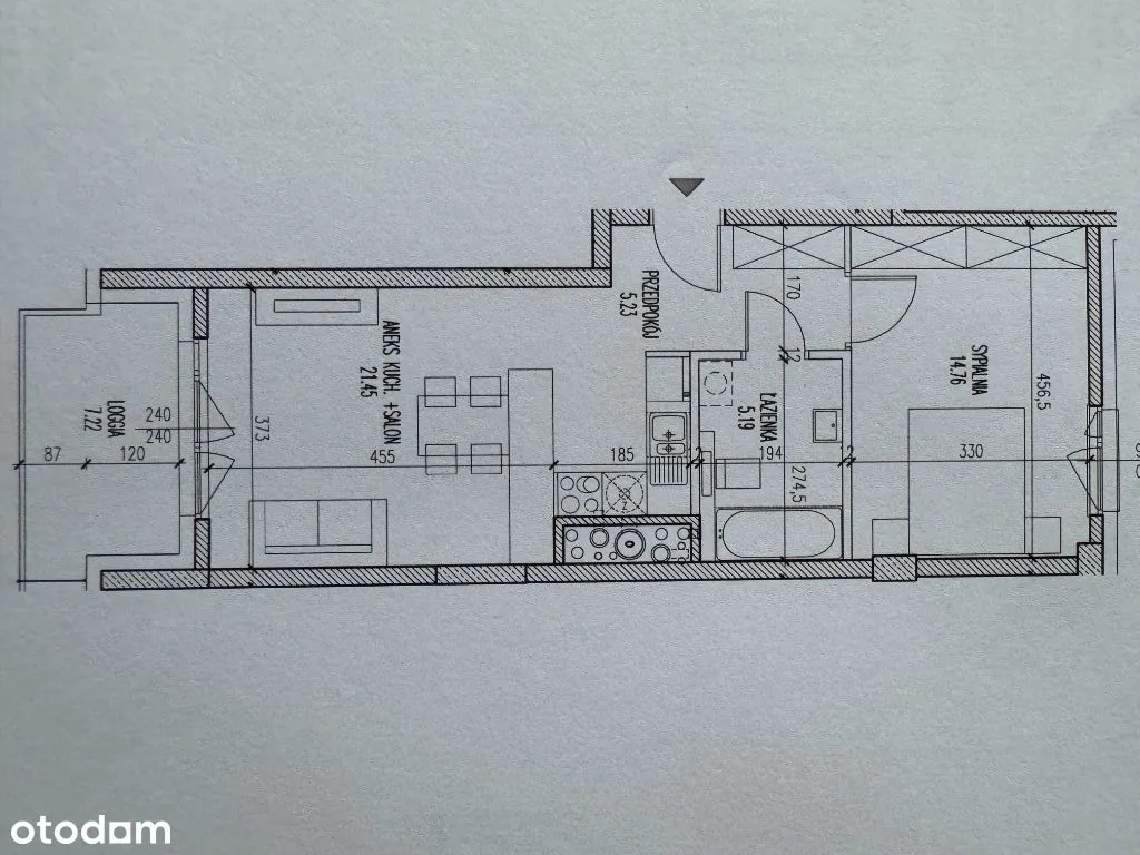 Mieszkanie 2 pokojowe wynajmę 50 m2 Ostrobramska