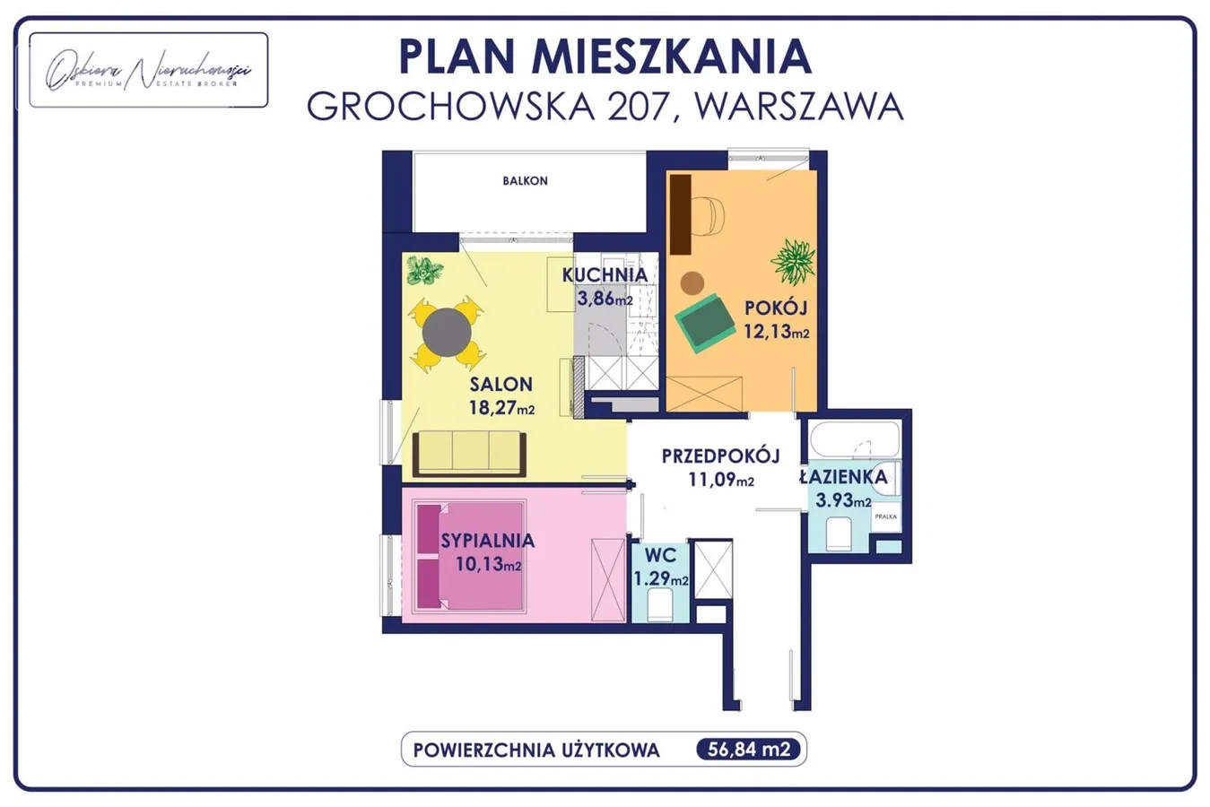 Jasne i narożne 3 pokoje - Grochowska 207 