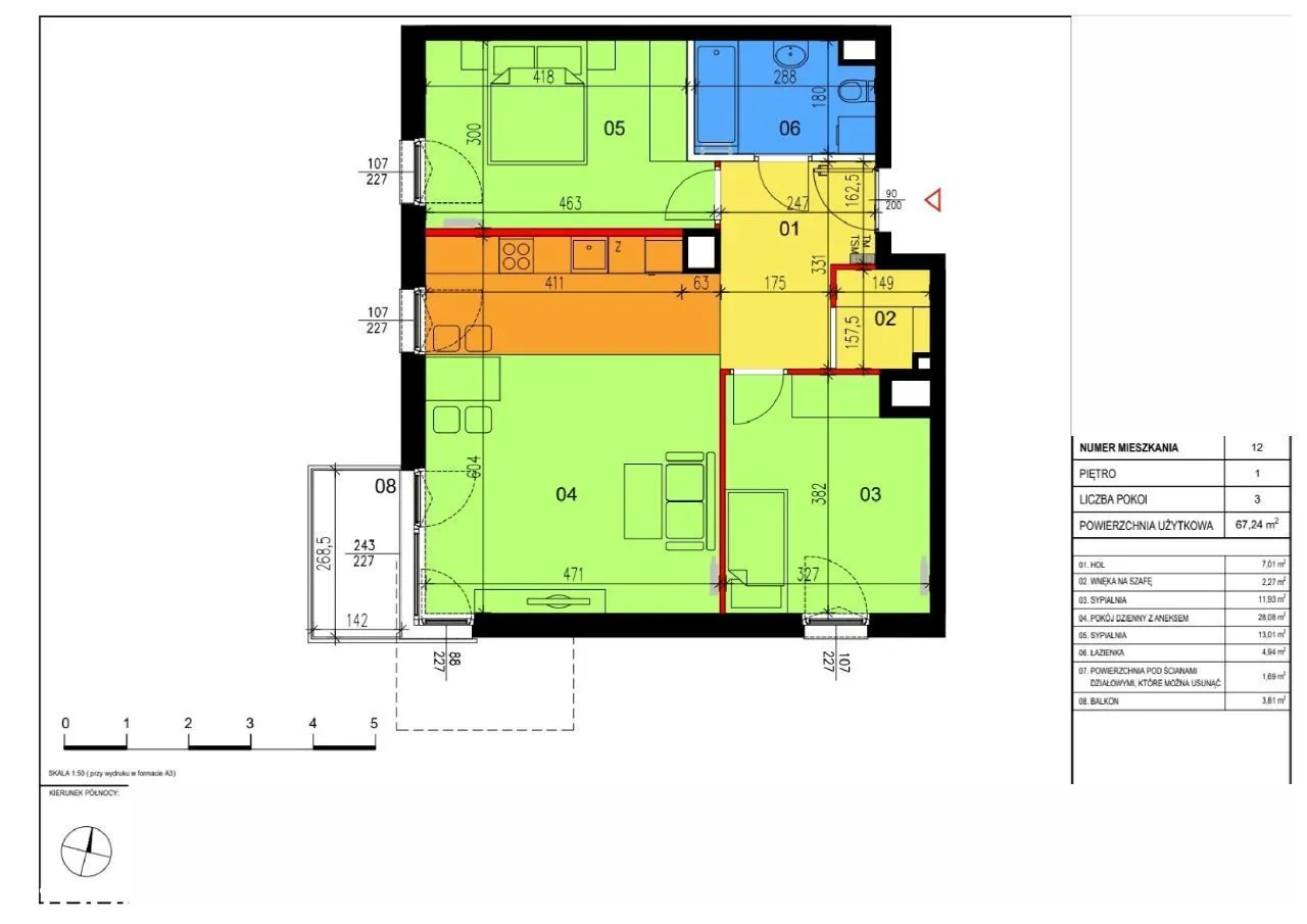 Nowe 3 pokoje 67,43m2 SKM Gocławek 0% Prowizji