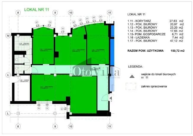 150m2 | klimatyzacja | na biuro | Powiśle