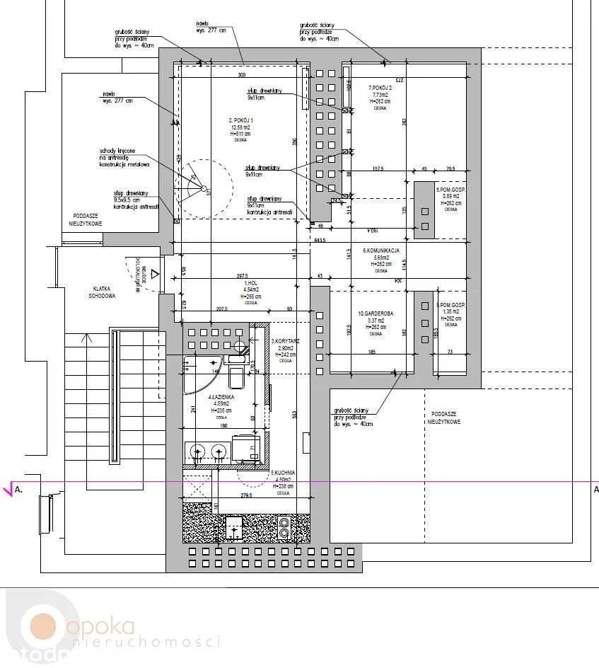 Unikat wysoka dwupoziomowa Belwederka 85m2 pow