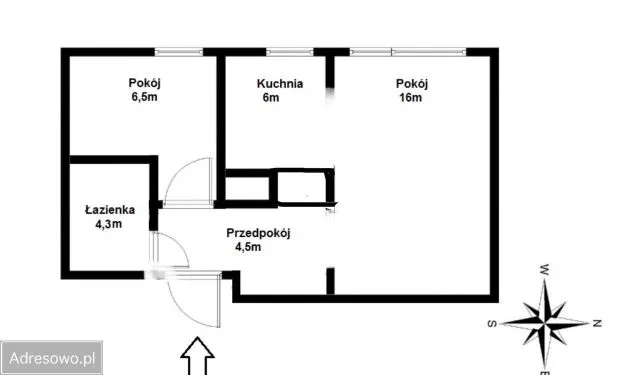 Warszawa Ochota, ul. Jasielska Mieszkanie - 2 pokoje - 38 m2 - 4 piętro